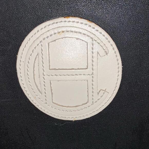 Women’s Black with White Trim Cole Haan Rubber Boots Size 7, Like New​​ - Picture 2 of 7